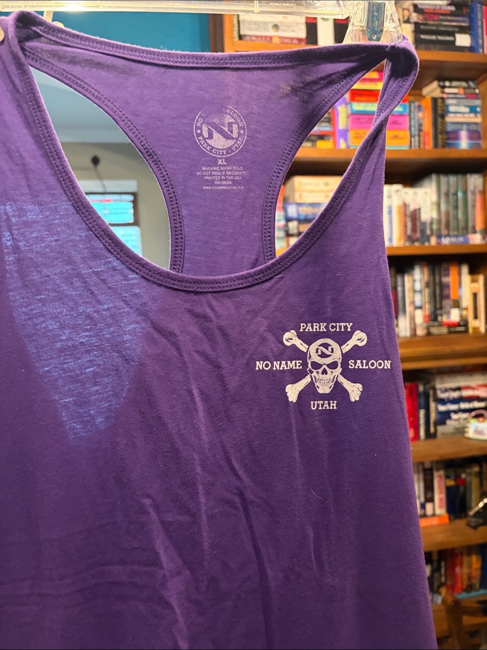 No Name Saloon Park City Purple Racerback Tank Top